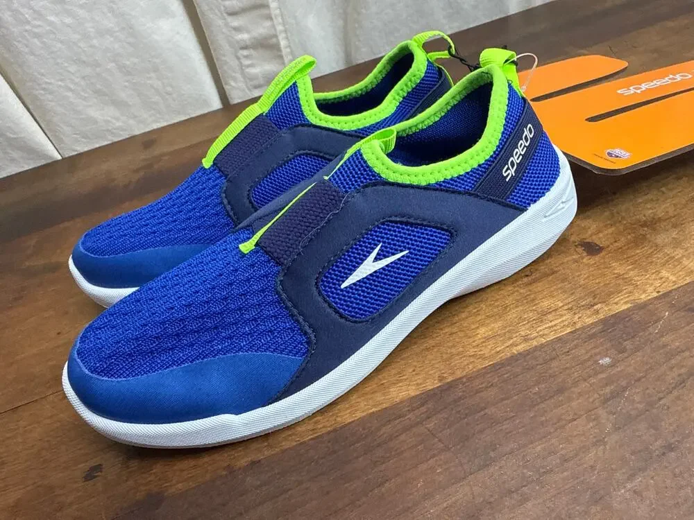 Speedo Junior Surf Walker Water Shoes Aqua Sock Blue Boy's Size Medium (2-3) NWT